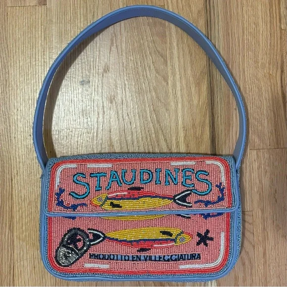 STAUD Staudines Tommy beaded bag Sardines - Picture 3 of 7